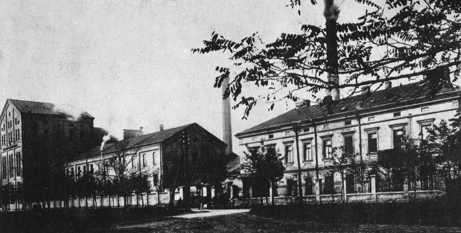 A gyár látképe az I. világháború után a Budai út felől